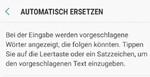 Galaxy S8 Auto Korrektur