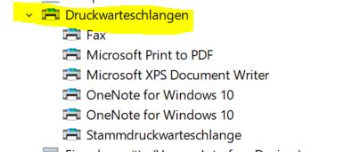 Druckerwarteschlange WIndows 10