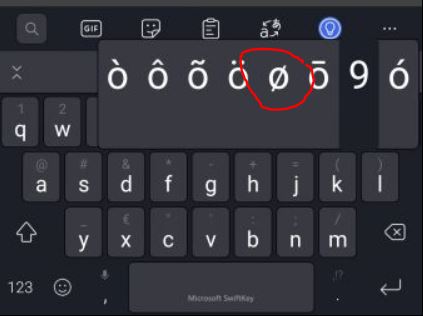 Symbol für Durchschnitt auf Tastatur