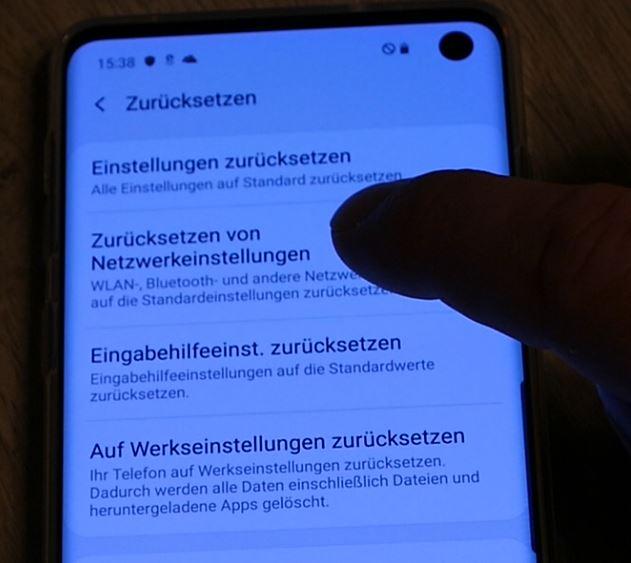 Zurücksetzen der Netzwerkeinstellungen