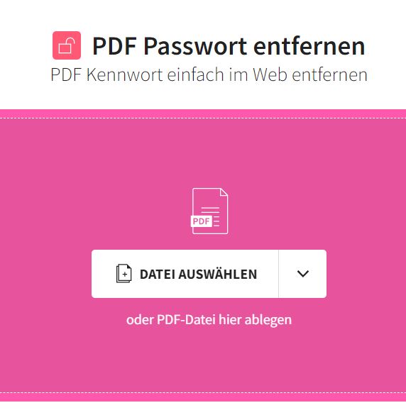 Passwort aus PDF entfernen