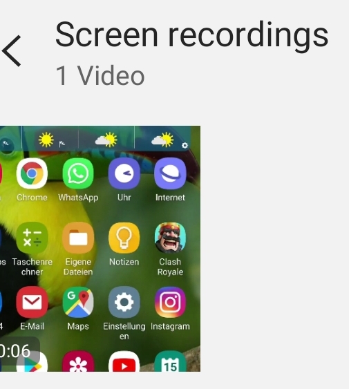 Bildschirmaufnahme Samsung Galaxy S23