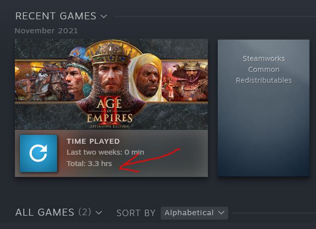 Steam Gesamtspielzeit ermitteln