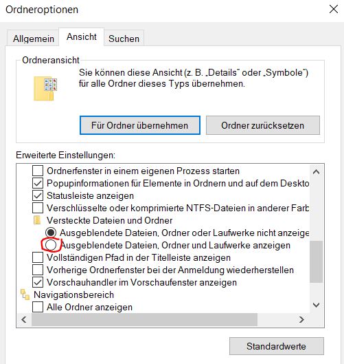 Windows 11 Versteckte Ordner und Laufwerke anzeigen