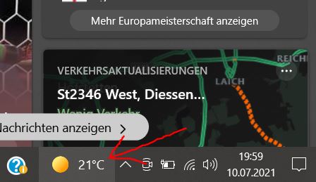Windows 10 Wetter Widget