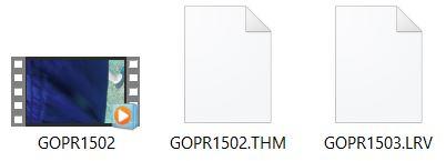 Was sind THM und LRV Dateien auf meiner Gop Pro?