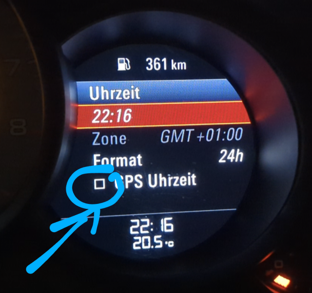 GPS Uhrzeit aktivieren - Porsche 911