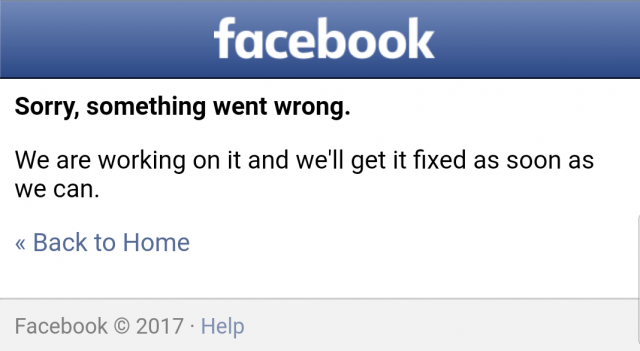 Weiße Seite nach Facebook Login - Error