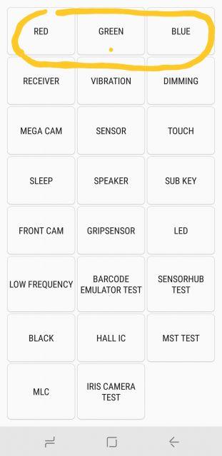 Samsung Galaxy S10 Display Test