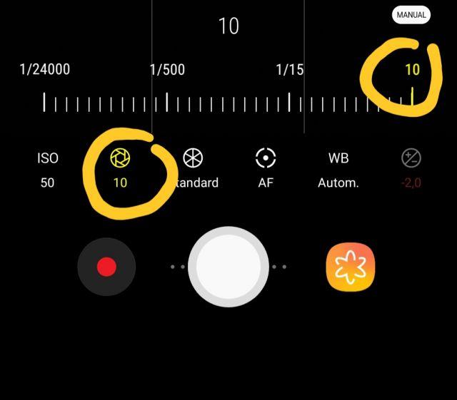 Blende Samsung Galaxy S8 Kamera