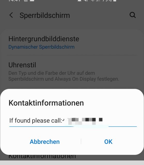 Samsung Galaxy S9 Eigene Info Nachricht Auf Sperrbildschirm Hinterlegen