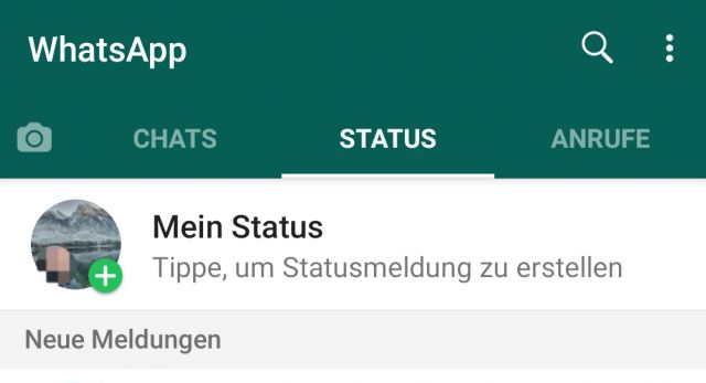 WhatsApp Status anpassen