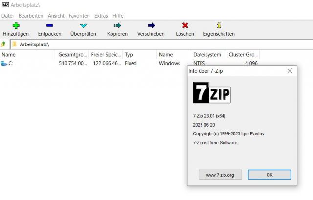 7Zip Dateimanager