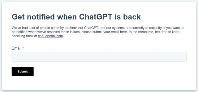 Über Verfügbarkeit bei ChatGPT informieren lassen