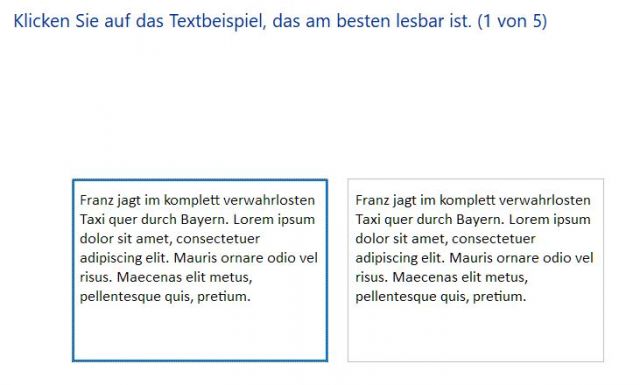 Clear Type Textbeispiele