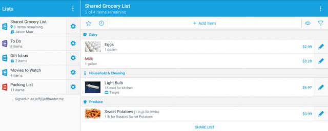 Einkaufsliste App
