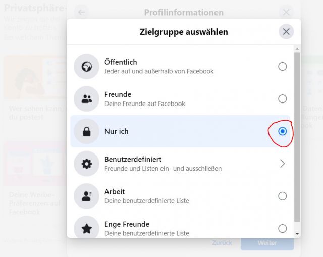 Nur Ich - Geburtstag in Facebook