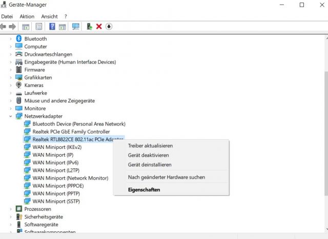 Windows 10 Treiber aktualisieren im Gerätemanager