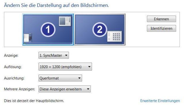 Hauptbildschirm festlegen - Windows 10