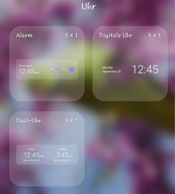 Uhren Widget hinzufügen - Samsung Galaxy S10