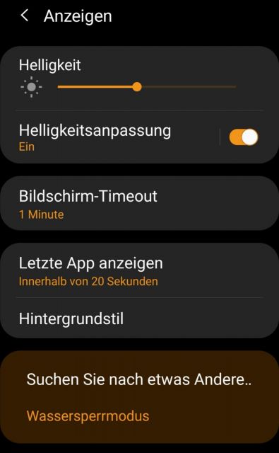 Bildschirm Timeout anpassen Samsung Galaxy Active 2