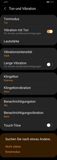 Übersicht Ton und Vibration