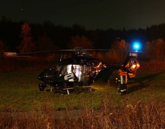 Hubschrauber EC135 Nachtaufnahme