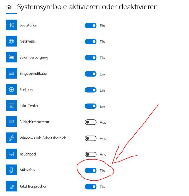 Windows 11 Mikrofon-Symbol ausblenden