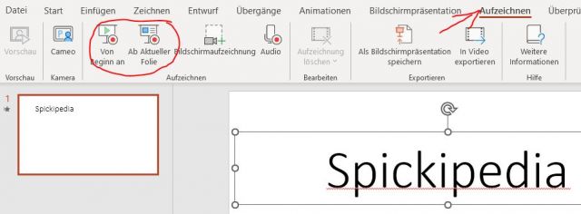 Powerpoint Animationen aufnehmen