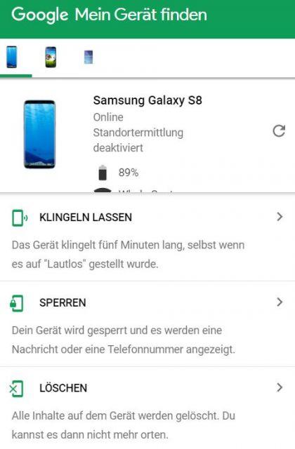 Samsung Galaxy S10 finden