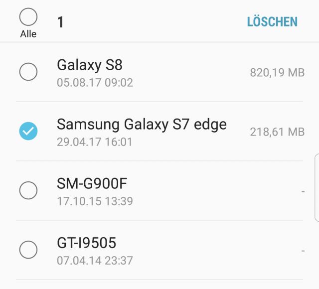 Samsung Cloud altes Datenbackup-Löschen