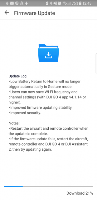 DJI Spark Firmware Update