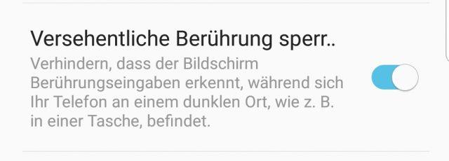 Berührungen sperren - Galaxy S8