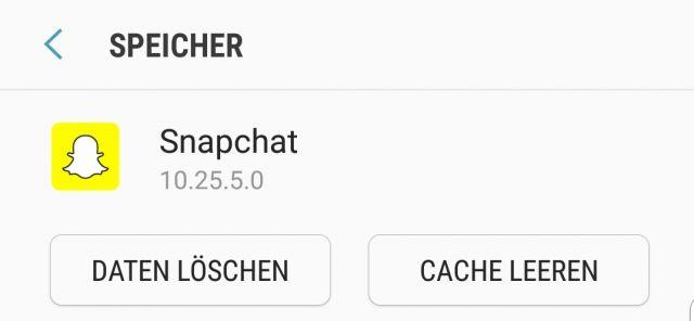 Snapchat Daten löschen und leeren