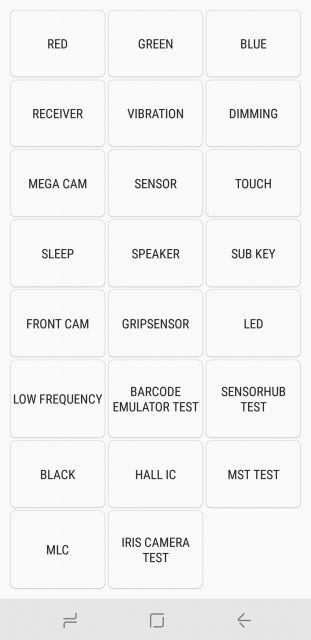 Samsung Galaxy S9 Service Menü Sensor Test durchführen