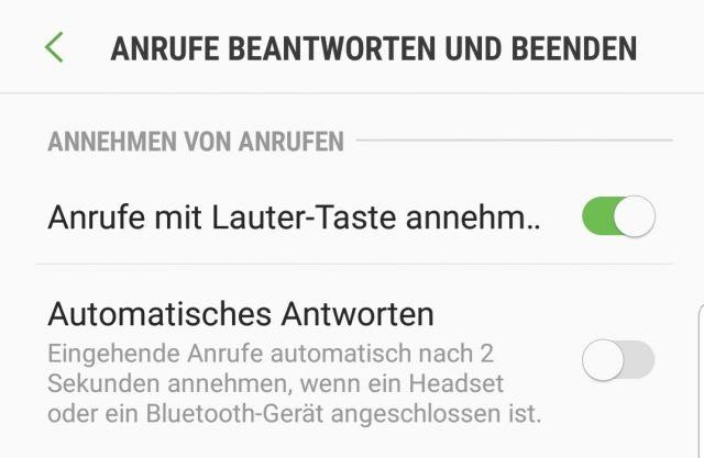 Samsung Galaxy S9 Anrufe beantworten