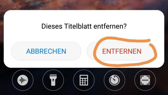 Cover Sperrbildschirm entfernen Huawei P20 Pro
