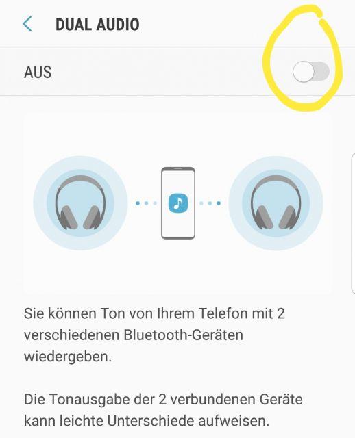 Dual Audio Bluetooth Samsung Galaxy S9