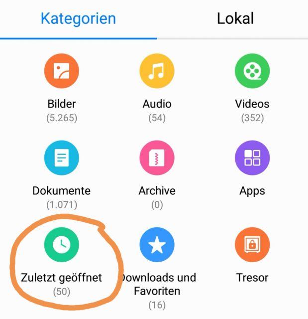 Zuletzt geöffnet