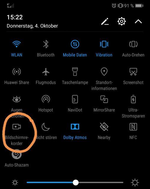 Screenvideo aufnehmen - Huawei P30 Pro