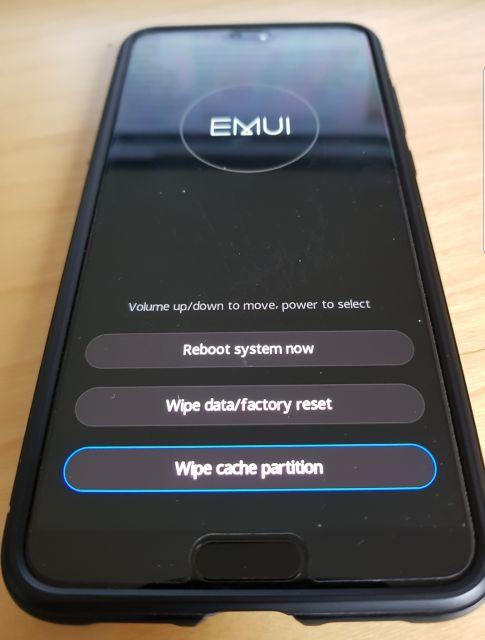 Huawei Wipe Cache Partition Übersicht Bootloader