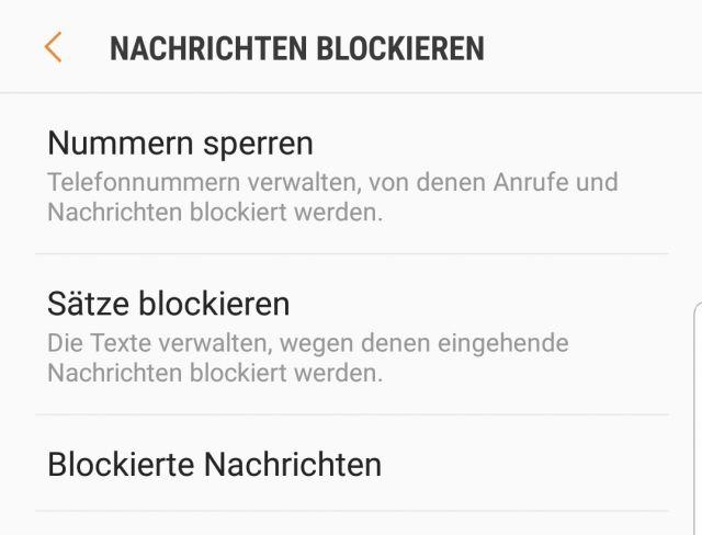 Nachrichten Blockieren Galaxy S9 - SMS