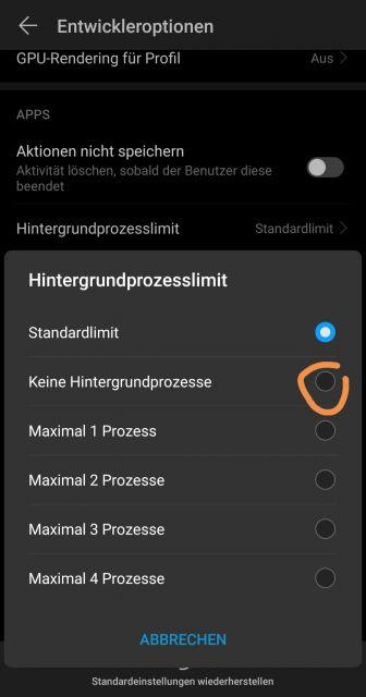 Hintergrundprozesse automatisch beenden