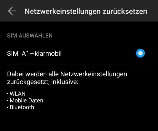 Netzwerkeinstellungen zurücksetzen