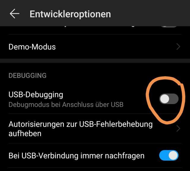 USB Debugging Oppo Find X2 aktivieren