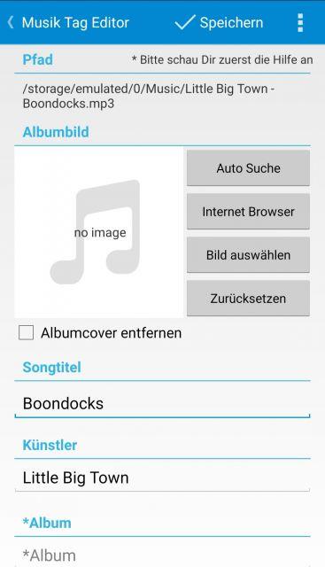 MP3 Cover hinzufügen in Android