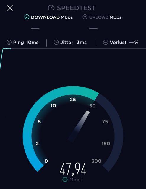 Speedtest Samsung galaxy S10