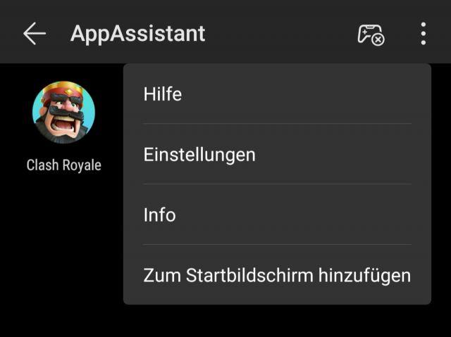 App Assistant zu Homescreen hinzufügen