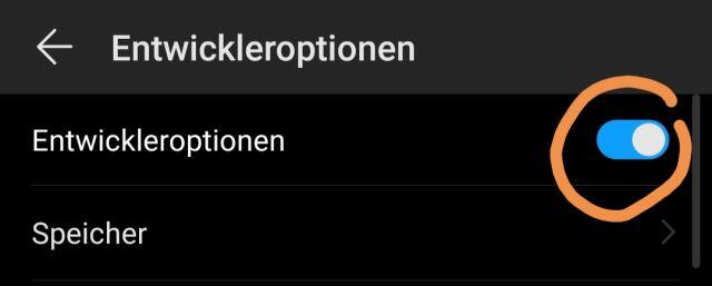 Entwickleroptionen freischalten - Android