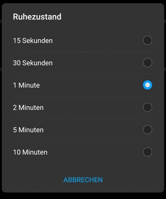 Bildschirm Timeout auf dem Samsung Galaxy S8 auswählen